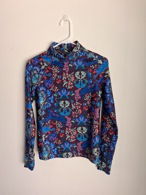 Greyson La Vie En Rose Soleil Mock Neck back 1/4 Zip Top Small
